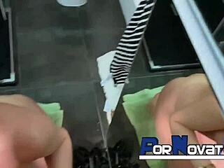 pornovatas sneak a steamy hotel bathroom fuck in barcelona's wild party vibe