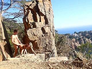 wanna see this hot couple fuck outdoors on the path?