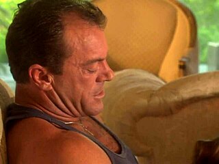 Brunette milf takes monster cock facial in living room heels