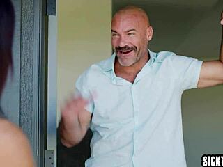 Boyfriend's Stepdad Pounds Petite Ebony Cheerleader's Ass Raw