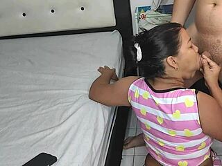 little stepnephew makes mature latina suck cock