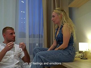 Cute skinny girlfriend rides monster cock cowgirl on sheer see-through homemade