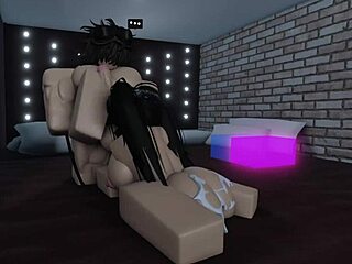 Bent Over Roblox Slut Takes Monster Cock Doggystyle Cum in Wet Pussy