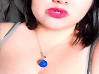 lily the bbw influencer teases her fat tits on cam