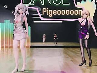 mmd kashima prinz eugen sexy ass chocolate cream