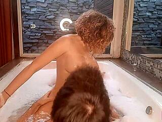 i got fucked hard by big cock guy in jacuzzi with my big tits bouncin