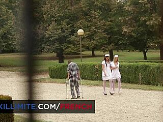 i crave those busty nurses licking sensually together