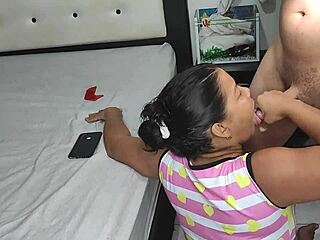 little stepnephew makes mature latina suck cock