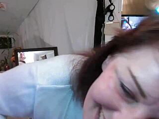 Retro blue-eyed babe bids farewell to pink panties