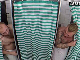 Angel Wicky's Huge Tits Bounce in Stepson Threeway Shower