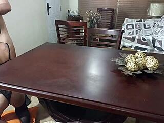 Stepbrother's cock sucked doggy style kneeling standing till milk explodes in spanish porn compilation