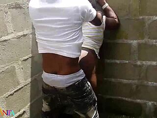 chubby ebony teen bent over black cock uncompleted building