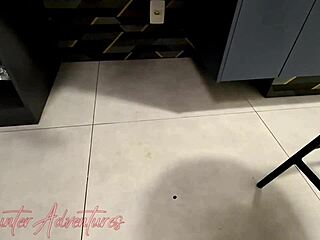 bbw rides bbc bareback anal creampie on kitchen counter day 161