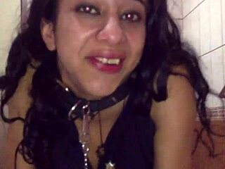 Latina Prostitute Slave Pamela Submits to BDSM Blowjob