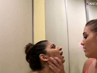 Pretty Brunette Ballerinas Finger Each Other in Steamy Lesbian Play