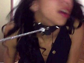 Latina Prostitute Slave Pamela Submits to BDSM Blowjob