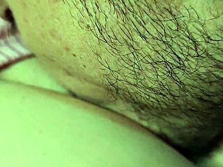 virgin girlfriend's first tight pussy creampie closeup