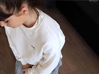 lovely 18yo french brunette teen casting rough doggystyle with dildo toys interview