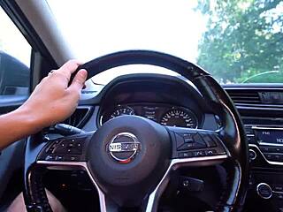 Nude Artist Drives Home Dripping Cum After Sensual Creampie Fuck?