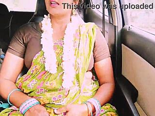 indian aunty fucks english boy with dirty telugu talk on long drive
