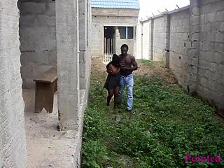 thick ass cherry bent over outdoor doggystyle by two guys