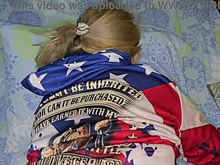 my cute blonde girlfriend bends over for intense doggy pounding