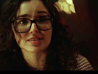 vampire blonde seduces nerdy girl in gothic manor with wet pussy play