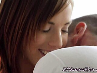 that gorgeous model babe rides cock so deep in her passionate erotic spooning