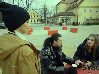 morning walk swaps wives into bisexual threesome pickup