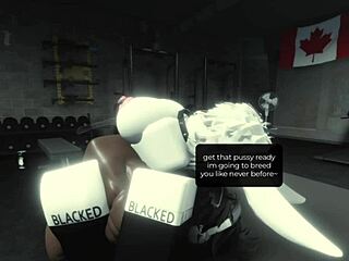 Gym cleared out perfect for slamming roblox bbc deep in slutty pussy and ass