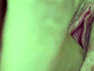 Pussy throbs in close-up toy masturbation to squirting wet orgasm