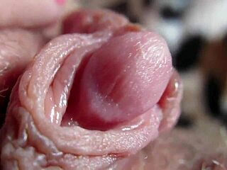 close up homemade big clit throbs to wild orgasm