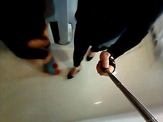 Husband Dresses as Woman, Wife Aroused by Double-Headed Dildo Play