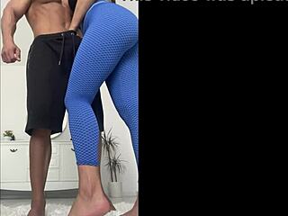 i see coach's cock bulge from my leggings yoga ass workout