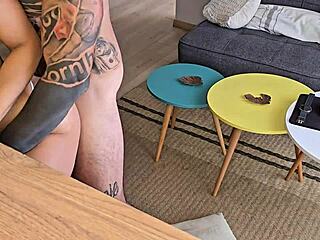 Partner's secret living room sex exposed fully