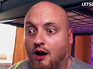 Gamer Teen Stella Flex Rides Cock Wild in Dorm Spooning Action