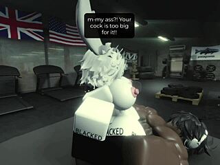 Gym cleared out perfect for slamming roblox bbc deep in slutty pussy and ass