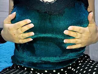 at home alone i'm playing with my huge natural bbw tits close up