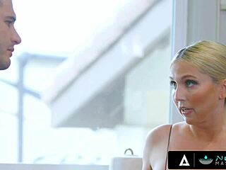 naughty nuru milf christie stevens rides stepson's cock after oily massage turns wild!