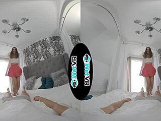 brunette dorm slut deepthroats monster cock pov creampie