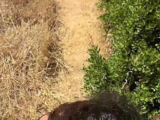 OMG, Found the Perfect Spot to Cum on My Big Tits While Sucking Cock Outdoors!