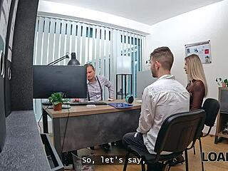 loan4k: couple seeks cash, wife fucks manager as hubby watches