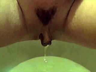 Toilet Chick Jacks Gloryhole Cock to Gushing Facial!
