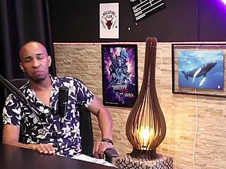 sexy black amateur sucks huge cock measures it after anal refusal