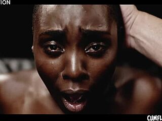 Extreme Interracial Cumflation Fills Zaawaadi's Sexy Black Pussy With Loads