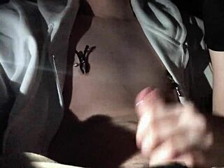 my girlfriend's rough femdom car blowjob gags me hard