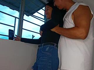 Fucking stepsis tight ass while she dances 🎥🍑