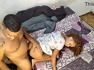 Sexy latina teen anal assfucking with natural tits and stepdad's best friend