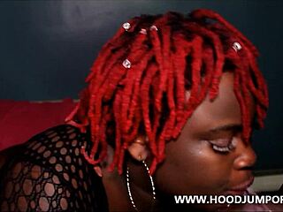 Ebony BBW Gags Deep On Massive Black Cock