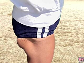 Secretly Masturbating In Girl's Bloomer Outdoors Feels So Naughty